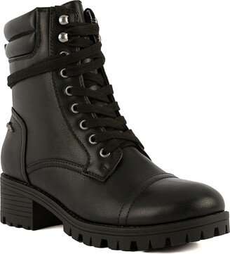 Women's Oraura Lace-Up Lug Sole Combat Booties