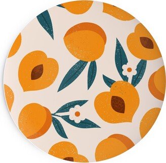 Salad Plates: Summer Peches - Orange Salad Plate, Orange