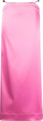 Bead-Detailing Satin Maxi Skirt