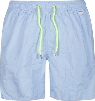 Logo Patch Drawstring Swim Shorts-AI