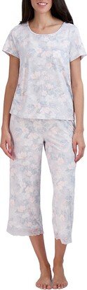 2-Piece Abstract Print Pajama Set