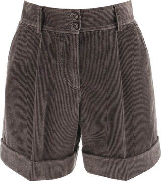 Corduroy Bermuda Shorts-AA