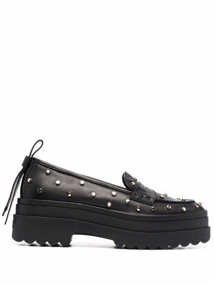 Studded Leather Loafers-AA