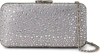 Crystal-Embellished Clutch Bag-AB