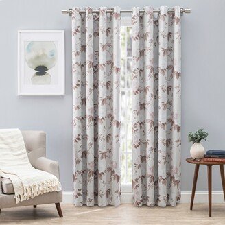 Mystic Garden Floral Blackout Grommet Curtain Panel 52W x 96L