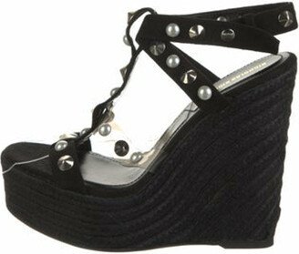 Suede Studded Accents Espadrilles-AA