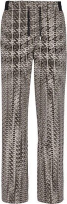 Monogram-Jacquard Drawstring-Waistband Track Pants