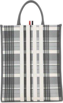 4-Bar Striped Top Handle Bag