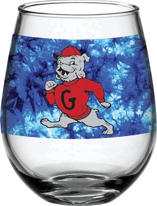 Gonzaga Bulldogs 15 Oz Vintage-Inspired Tie-Dye Stemless Wine Glass