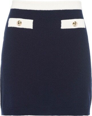 High-Waisted Cashmere Miniskirt