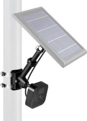 Wasserstein 2-in-1 Universal Pole Mount for Camera & Solar Panel Compatible with Wyze, Blink, Ring, Arlo, Eufy Camera (Black) - Mount Only, Solar Pane