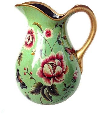 Country Time Green Ceramic Pitcher