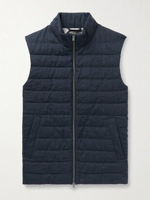 Quilted Linen Down Gilet