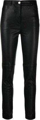 Faux-Leather Skinny Trousers-AG