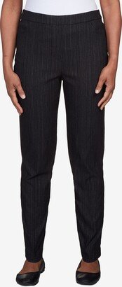 Petite World Traveler Slim Fit Pinstripe Pants, Petite & Petite Short