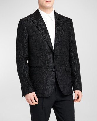 Men's Velvet Jacquard Tuxedo Jacket