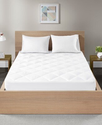 Quiet Nights Quilted Diamond Down Alternative Waterproof 300 Thread Count Cotton Sateen Mattress Pad, California King