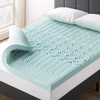 Crown Comfort 5 Zone Cooling Gel Memory Foam Mattress Topper Collection