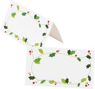 Juvale 100-Pack Christmas Place Cards for Dinner Parties, Holiday Table Settings (2 x 3.5 In)