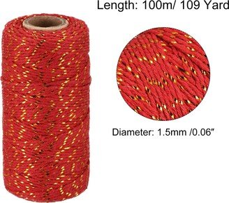 Unique Bargains Twine Packing String Wrapping Cotton Twine 100M Rope for Gift Wrapping