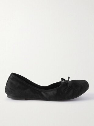 Leopold Distressed Satin Ballet Flat