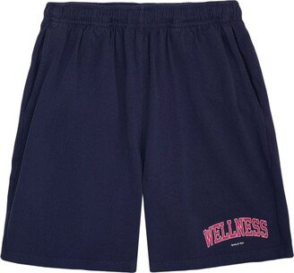 Elasticated-Waistband Track Shorts