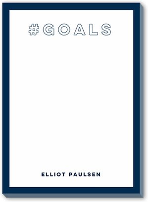 Notepads: Hashtag Goals 5X7 Notepad, Blue, Matte