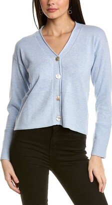 Wispr Zig-Zag Stitch Silk-Blend Cardigan