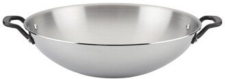 5-Ply Clad Stainless Steel Induction Wok-AA