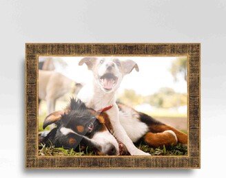 CustomPictureFrames.com 22x28 Frame Black Real Wood Picture Frame Width 1.5 inches | Interior