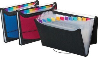 Poly Expanding File, Letter Size, 13 Pockets, Assorted Colors