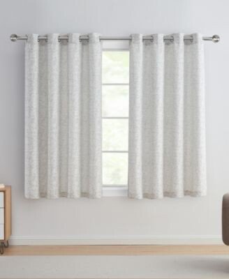 Leah Textured Leaf Grommet Curtain Panel Collection