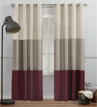 Curtains Chateau Striped Grommet Top Curtain Panel Pair, 54 x 96