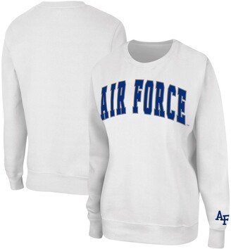 Women's White Air Force Falcons Campanile Pullover Sweatshirt