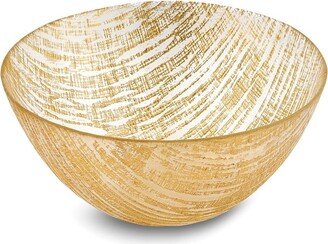 Curata Handcrafted Lead-Free Crystal Secret Treasure Gold Line Bowl