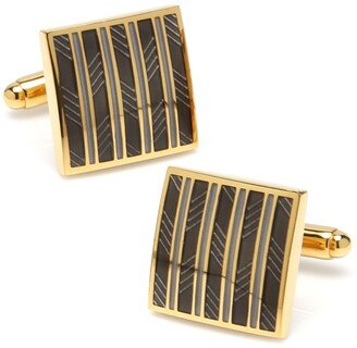 Ox Bull & Trading Co Striped Square Cufflinks