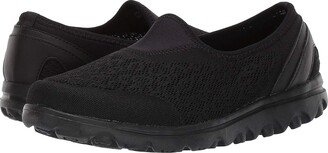 TravelActiv Slip-On (All Black) Women's Slip on Shoes