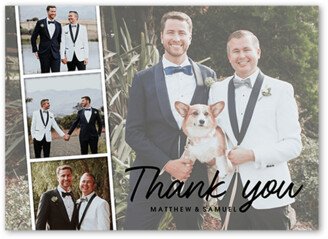 Wedding Thank You Cards: Snapshot Thanks Thank You Card, White, 5X7, Luxe Double-Thick Cardstock, Square