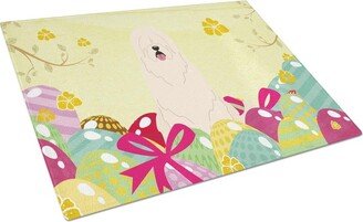 BB6024LCB Easter Eggs South Russian Sheepdog Glass Cutting Board