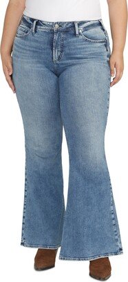 Plus Size Suki Mid-Rise Curvy-Fit Flare-Leg Jeans