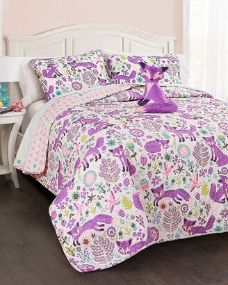 Fashions 3Pc Pixie Fox Twin Quilt Set