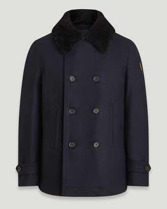 Wool Ashridge Peacoat In Dark Ink