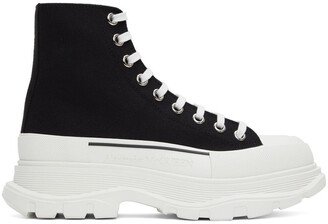 Black & White High Tread Slick Sneakers