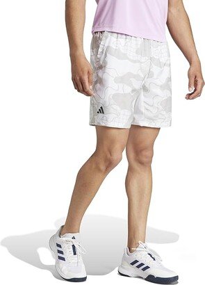 Club Graphic Tennis Shorts (White/Grey/Grey) Men's Clothing