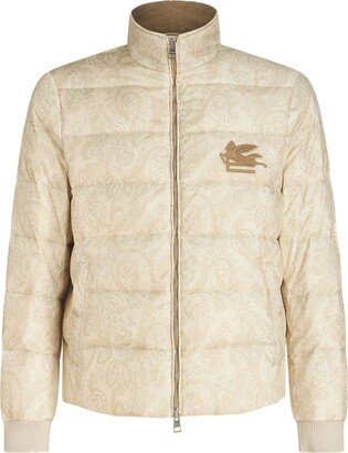 Paisley-Print Padded Jacket