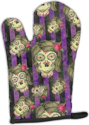 Watecolor Day of the Dead Halloween Oven Mitt