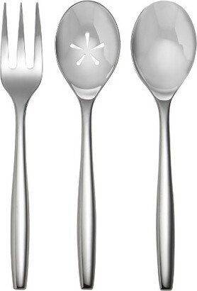 Aidan 3-Piece Hostess Set, 18/10 Stainless Steel Flatware Serving Fork and Spoon Set, Serving Utensils for Buffet, Catering, Party,Silver