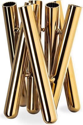 21cm Seven Contour Gold Vase