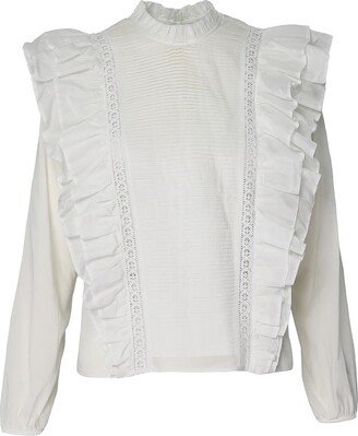 Framboise Cody White Cotton Blouse