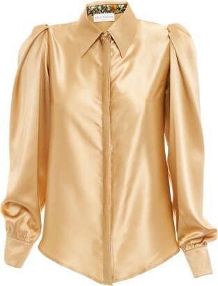 Sofia Tsereteli Gold Silk Blouse